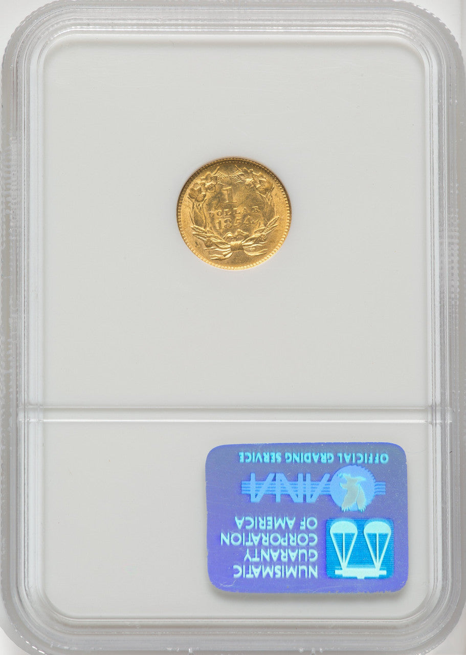 1854 G$1 Type Two Gold Dollar NGC MS61
