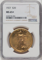 1927 $20 Saint-Gaudens Double Eagle NGC MS65+