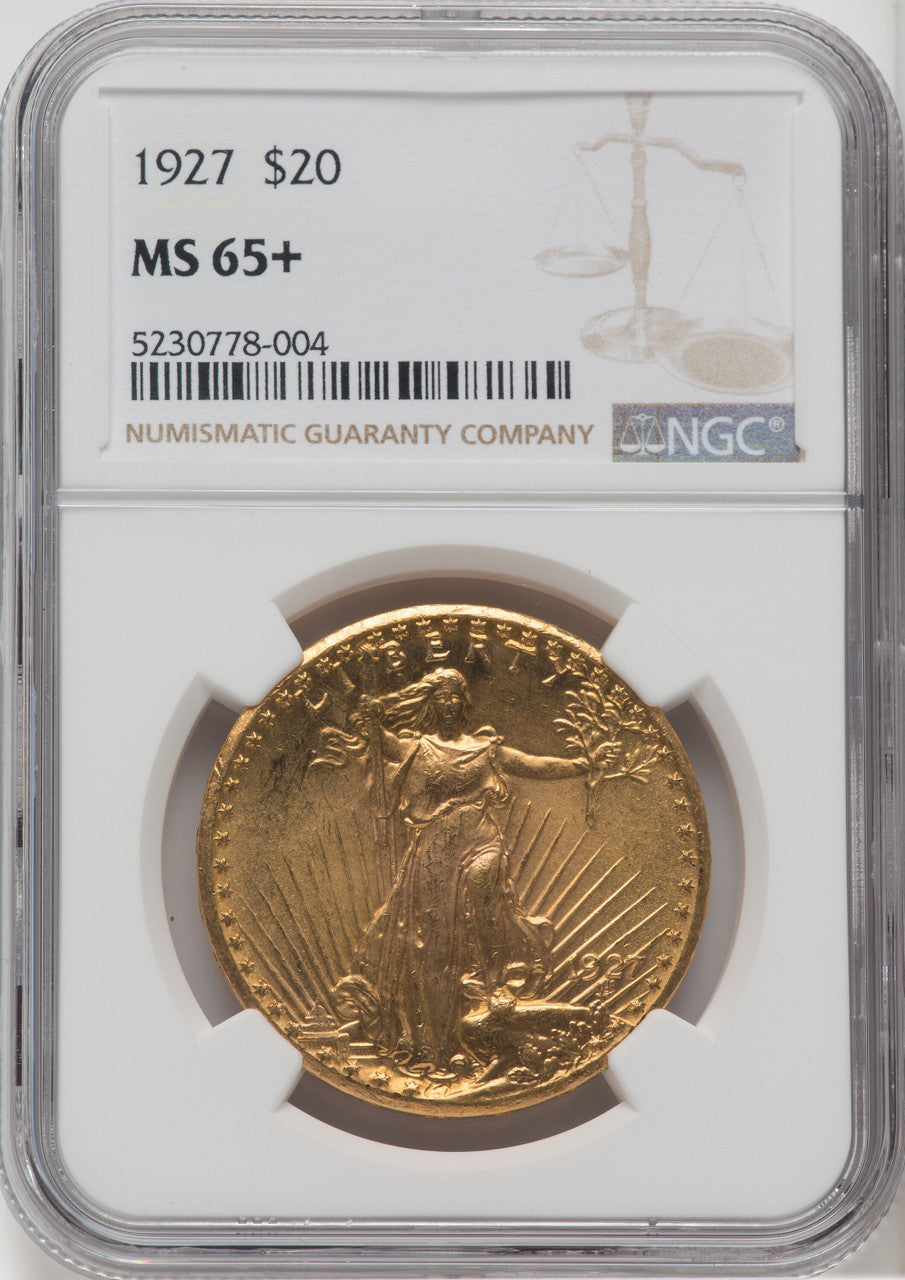 1927 $20 Saint-Gaudens Double Eagle NGC MS65+