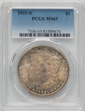 1921-S $1 Morgan Dollar PCGS MS65