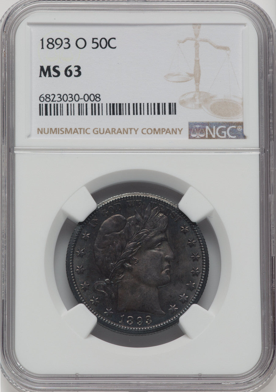 1893-O 50C Barber Half Dollar NGC MS63