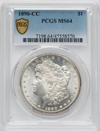 1890-CC $1 Morgan Dollar PCGS MS64