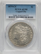 1879-CC $1 CAPPED DIE Morgan Dollar PCGS AU50