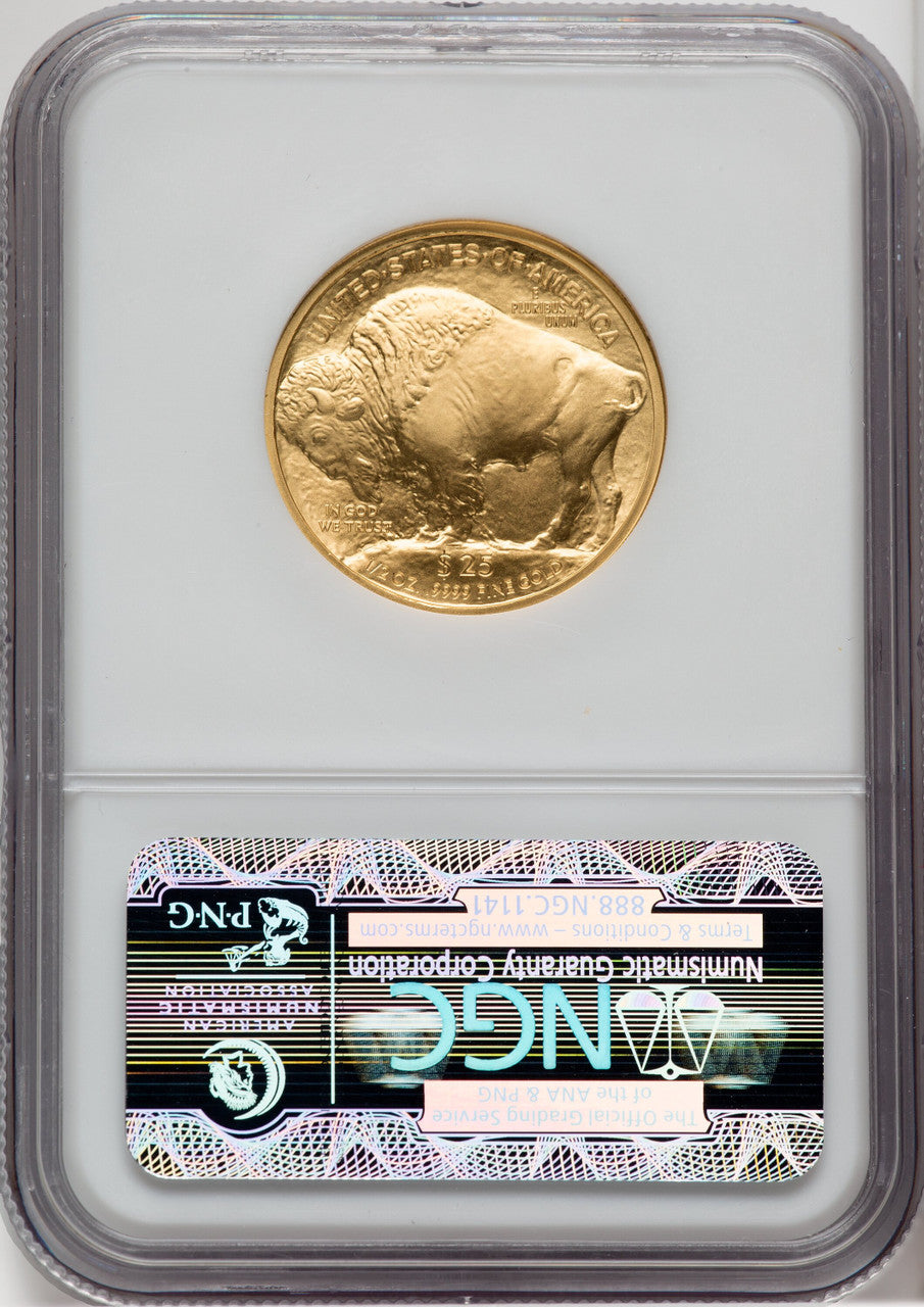 2008-W $25 Half-Ounce Gold Buffalo NGC MS70