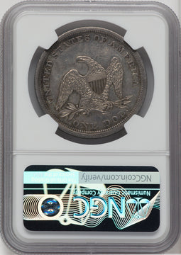 1841 S$1 Seated Dollar NGC AU55