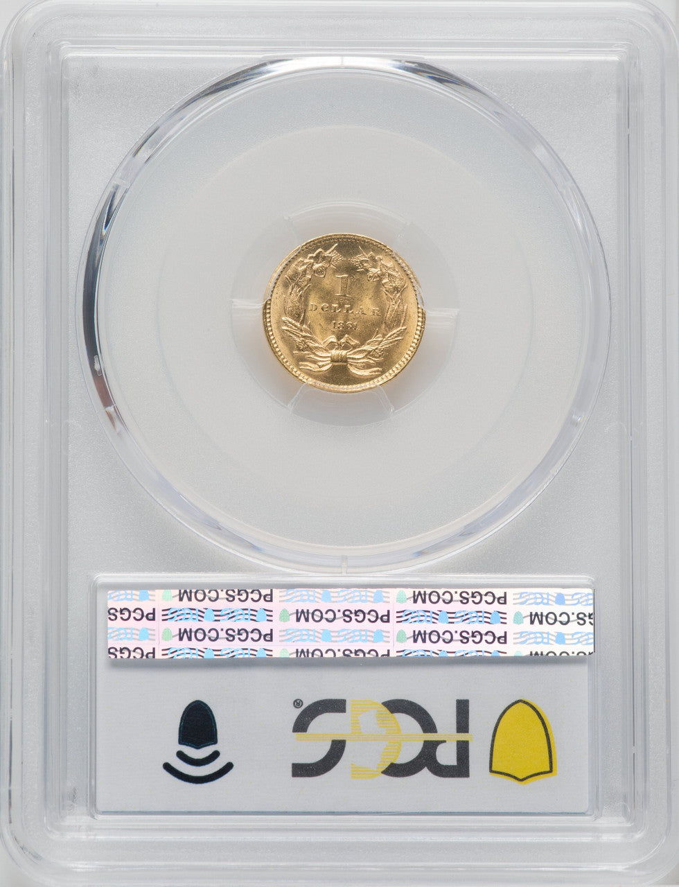 1861 G$1 Gold Dollar PCGS MS64