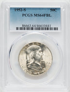 1952-S 50C FL Franklin Half Dollar PCGS MS64