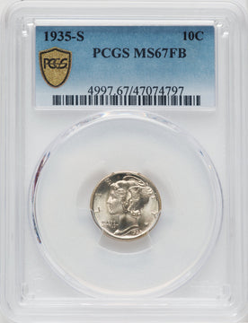 1935-S 10C FB Mercury Dime PCGS MS67