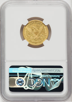 1844-O $5 Liberty Half Eagle NGC AU53
