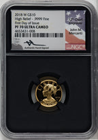 2018-W $10 American Liberty High Relief First Day of Issue Mercanti NGC PF70