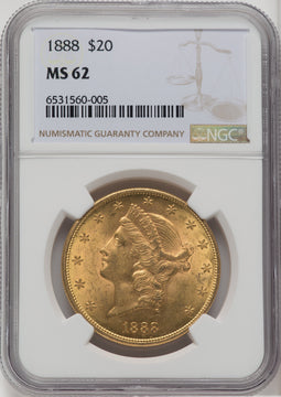 1888 $20 Liberty Double Eagle NGC MS62 (763465053)