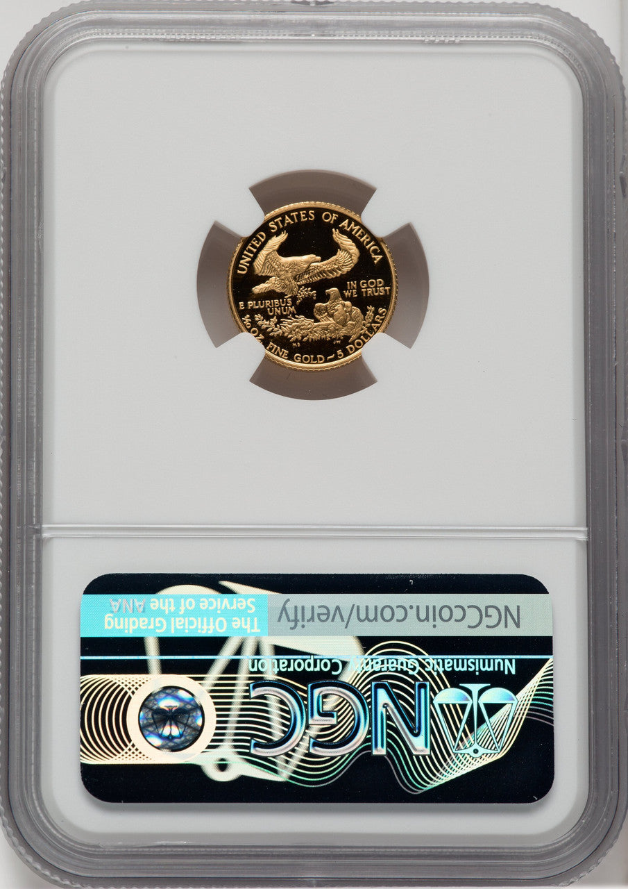 1991-P $5 Tenth-Ounce Gold Eagle NGC PF70