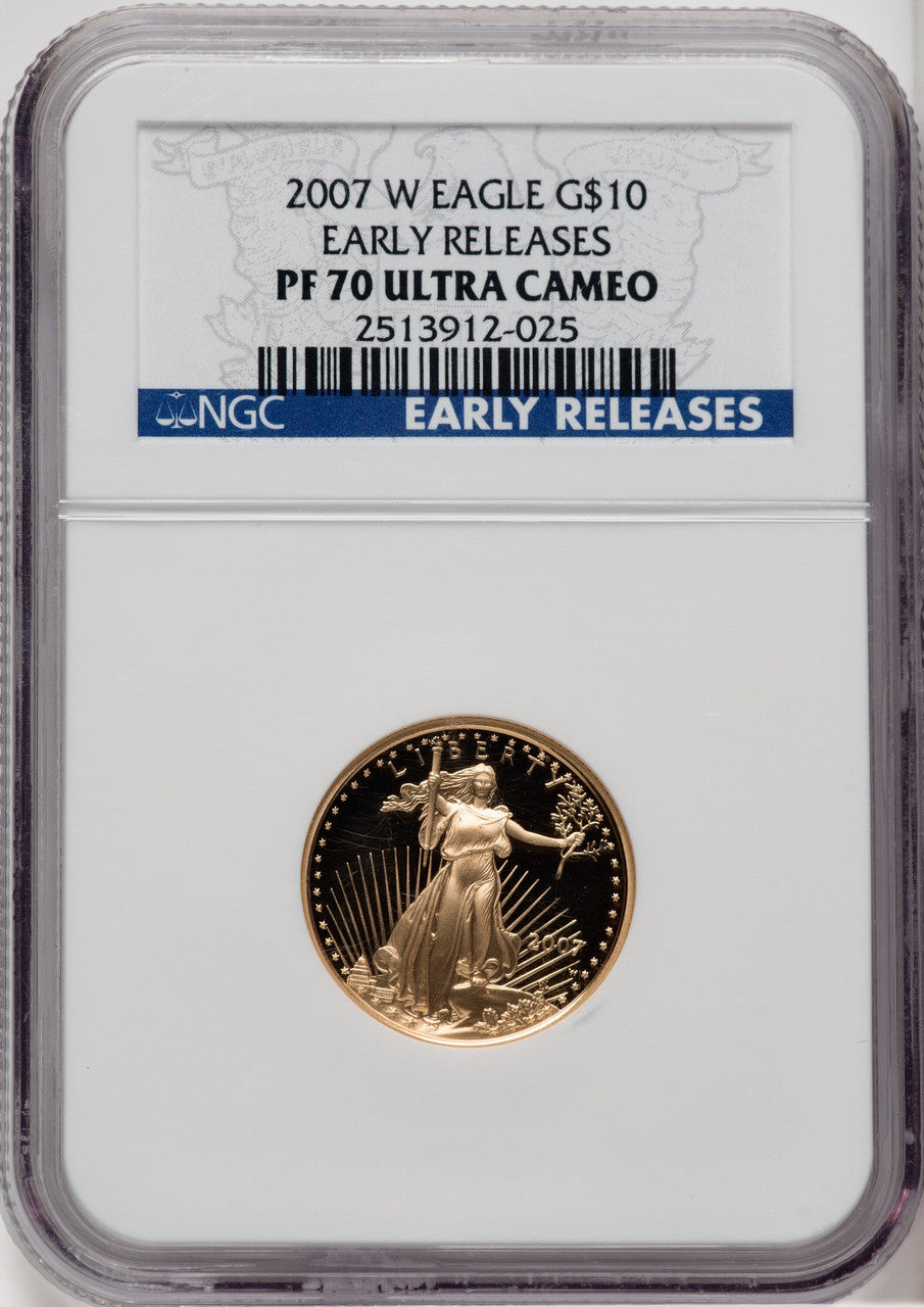 2007-W $10 Quarter-Ounce Gold Eagle First Strike NGC PF70