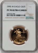 1995-W $25 Half-Ounce Gold Eagle NGC PF70