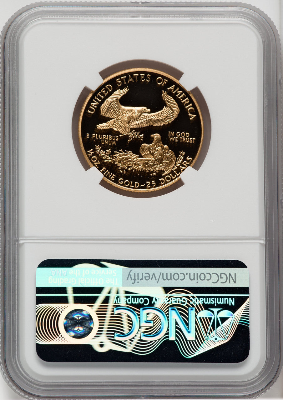 1995-W $25 Half-Ounce Gold Eagle NGC PF70