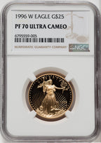 1996-W $25 Half-Ounce Gold Eagle NGC PF70