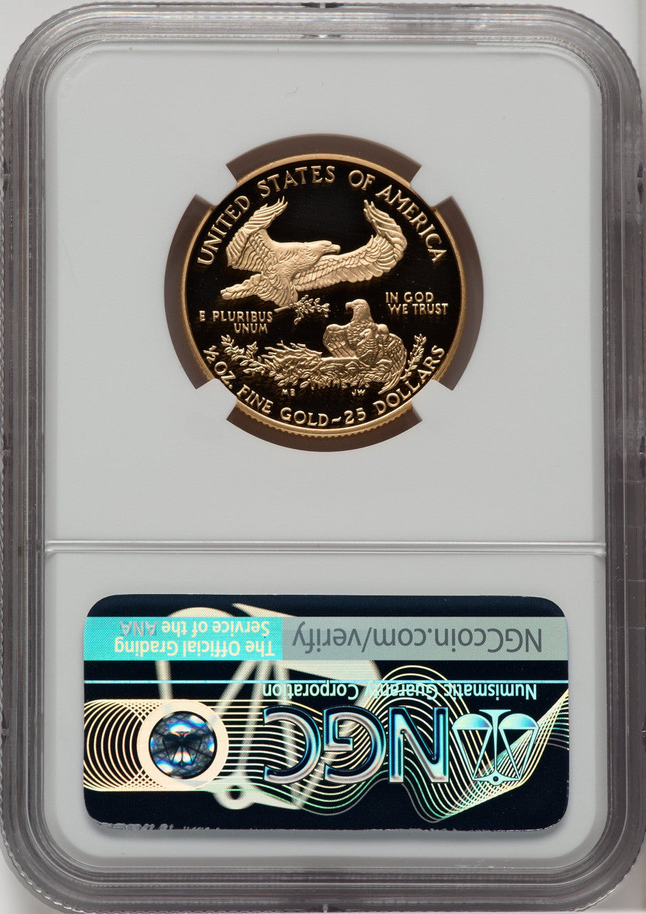 1996-W $25 Half-Ounce Gold Eagle NGC PF70