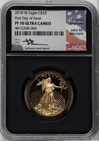 2018-W G$25 Half Ounce Gold Eagle First Strike NGC PF70