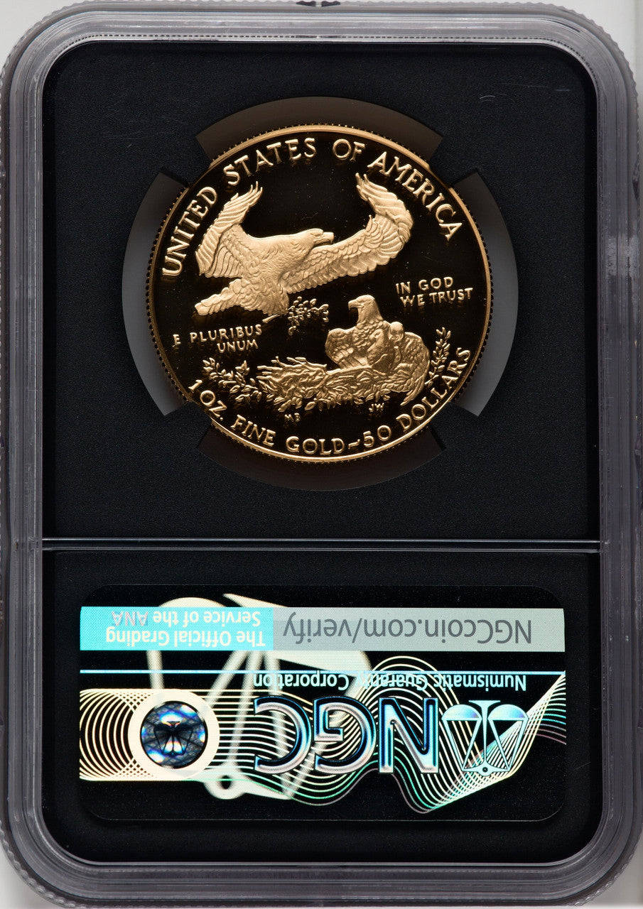 1990-W $50 One-Ounce Gold Eagle NGC PF70 (763444002)