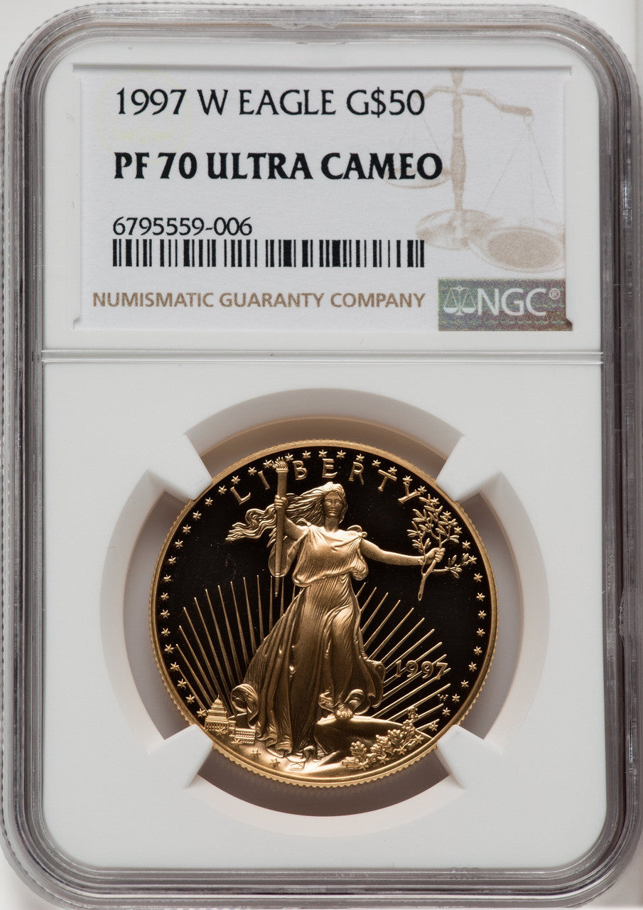 1997-W $50 One-Ounce Gold Eagle NGC PF70