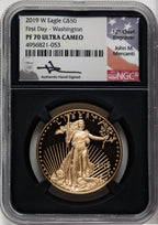 2019-W $50 One-Ounce Gold Eagle First Day of Issue NGC PF70