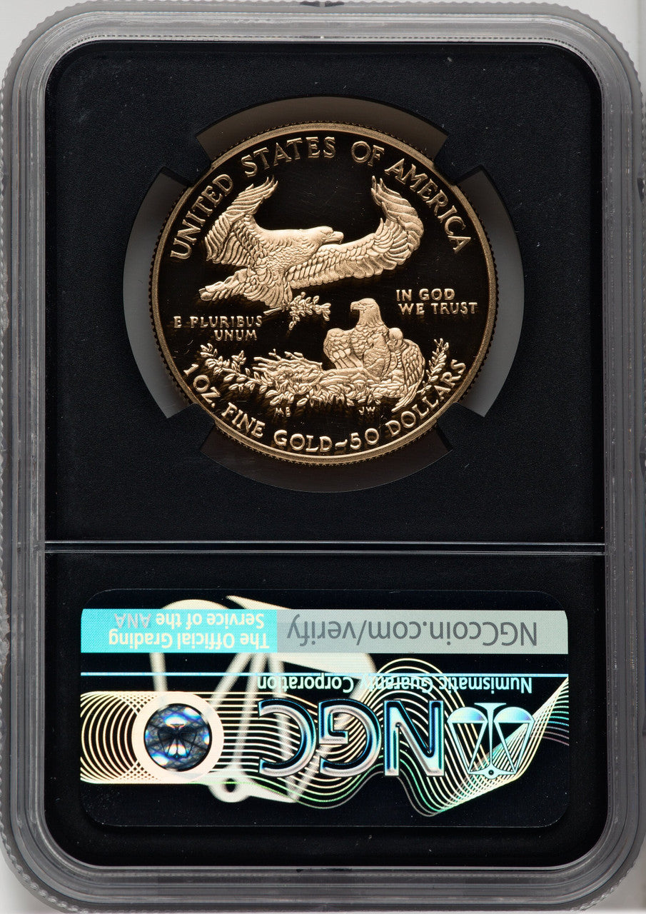 2019-W $50 One-Ounce Gold Eagle First Day of Issue NGC PF70