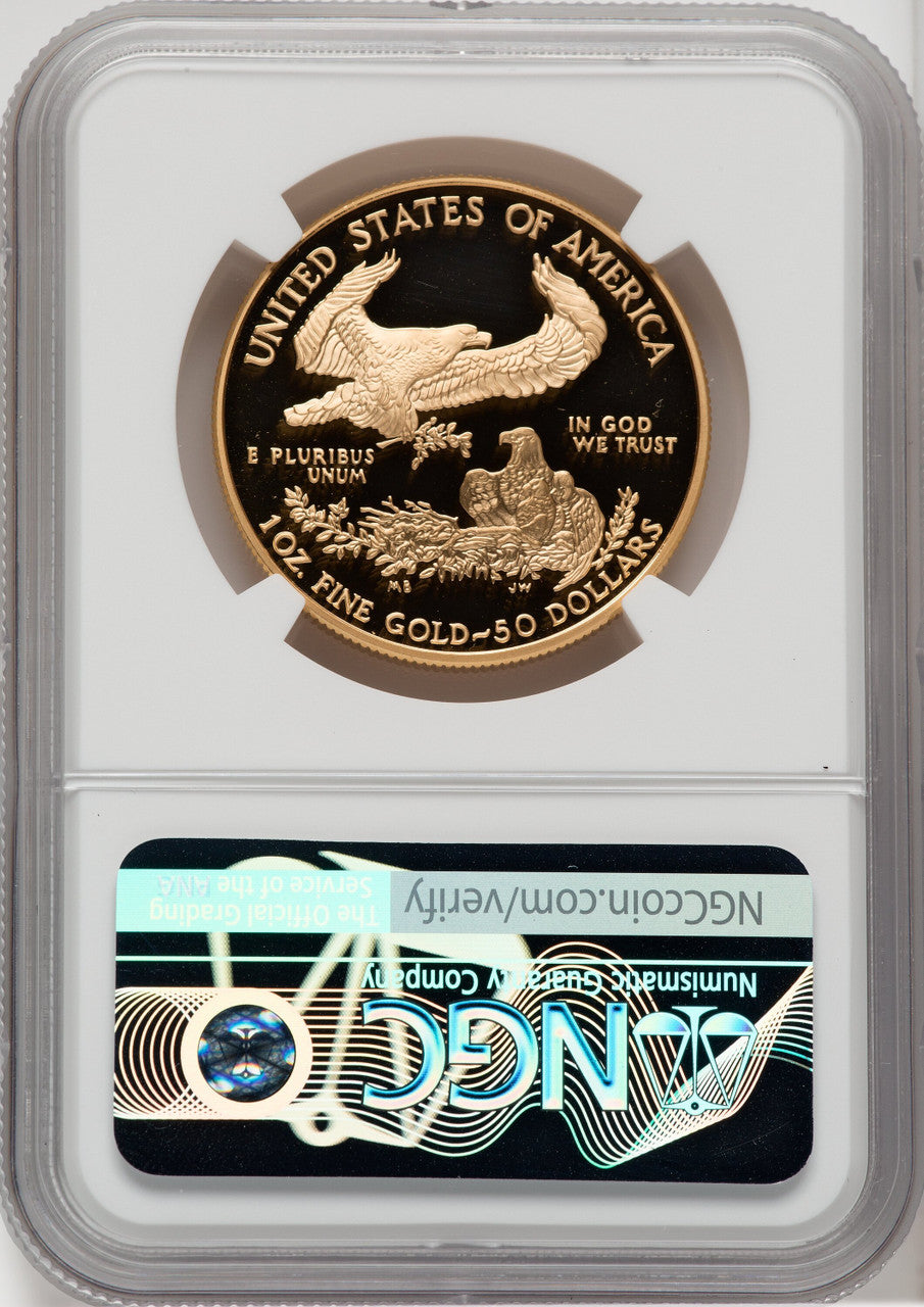 2007-W $50 One-Ounce Gold Eagle NGC PF70