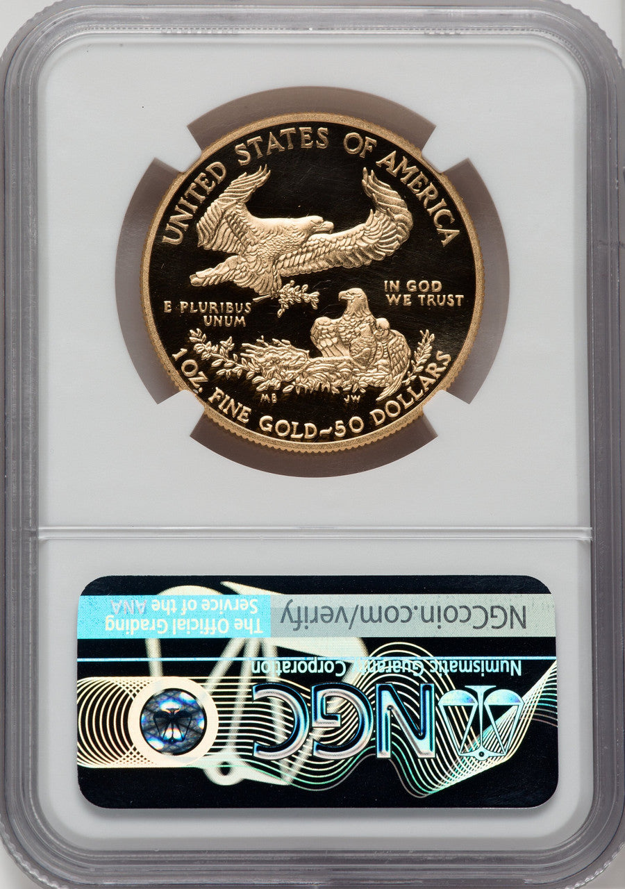 2015-W One-Ounce Gold Eagle Brown Label NGC PF70