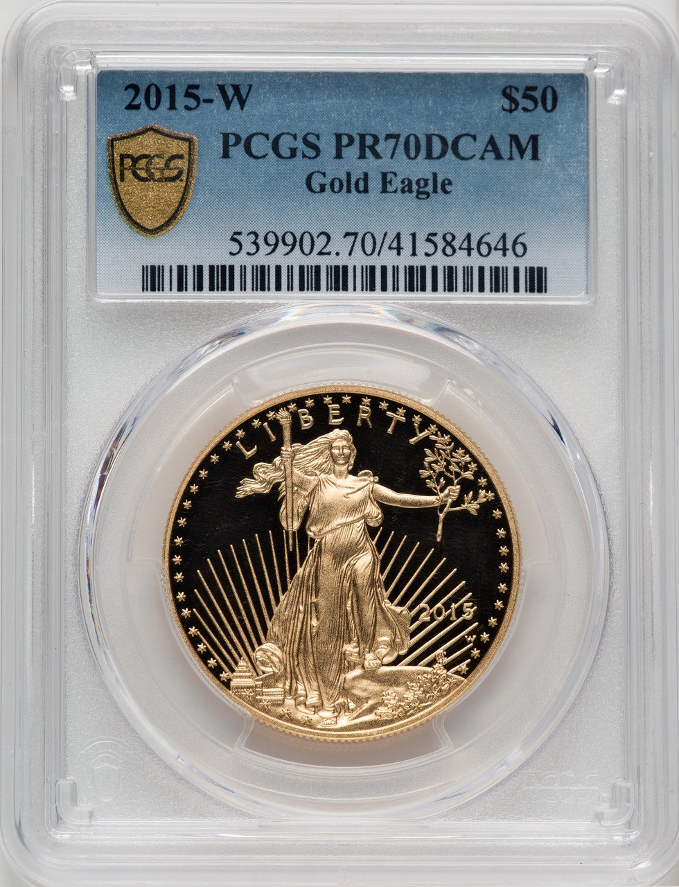 2015-W One-Ounce Gold Eagle PCGS PR70