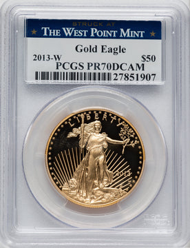 2013-W $50 One-Ounce Gold Eagle PCGS PR70