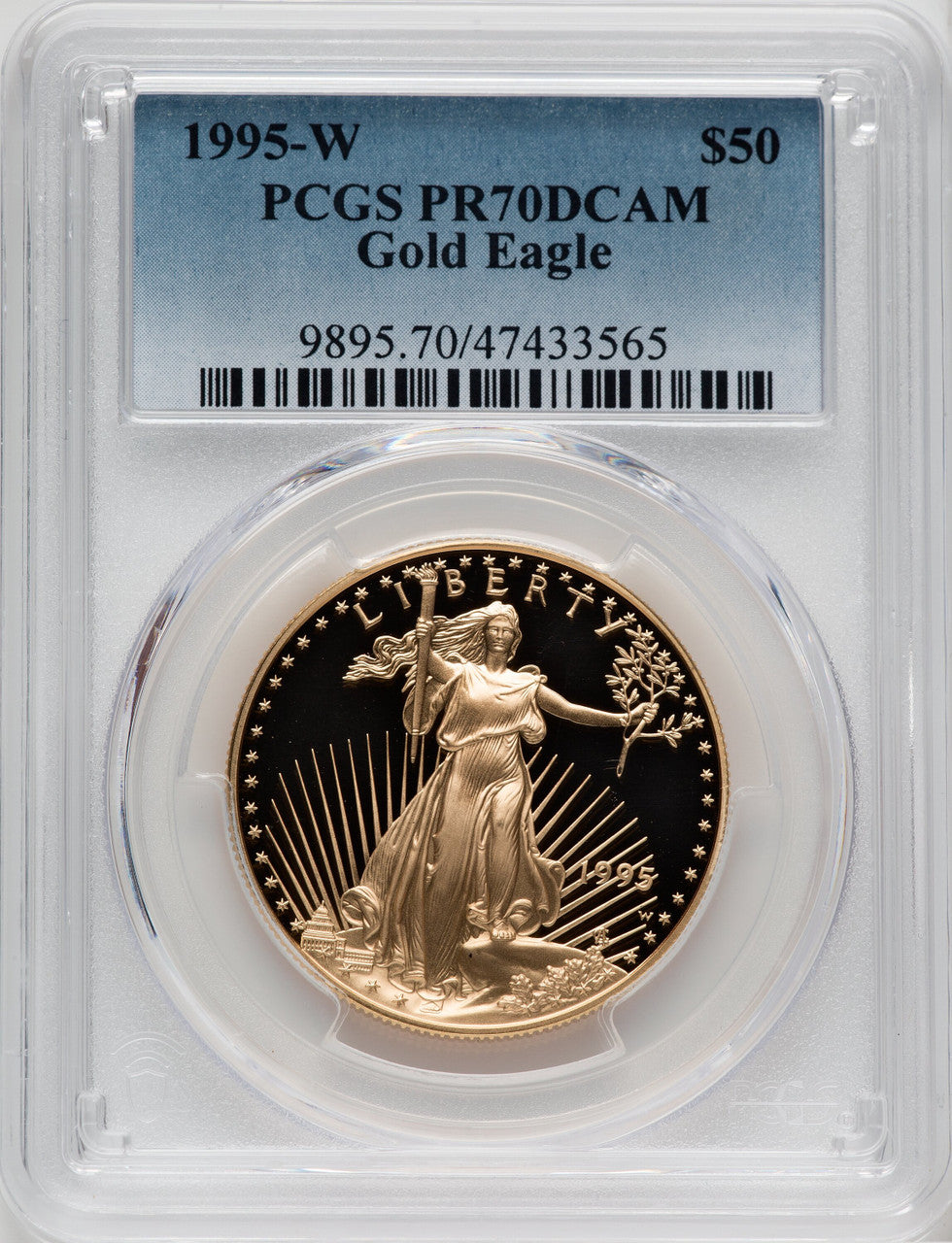 1995-W $50 One-Ounce Gold Eagle PCGS PR70