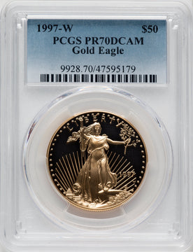 1997-W $50 One-Ounce Gold Eagle PCGS PR70 (763446003)