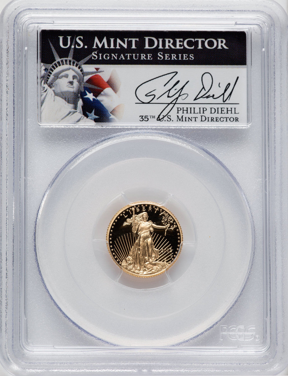 2013-W $5 Gold American Eagle PCGS PR70 Philip Diehl Signed