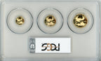 2018-W 3 pc Gold Eagle Set First Day of Issue Moy Washington D.C. PCGS PR70