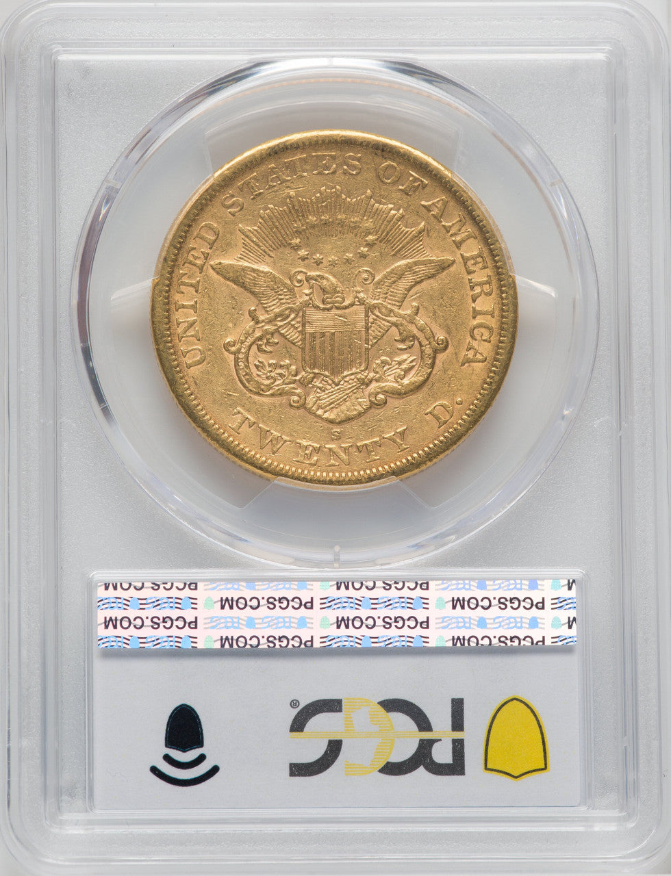 1865-S $20 Liberty Double Eagle PCGS VF35