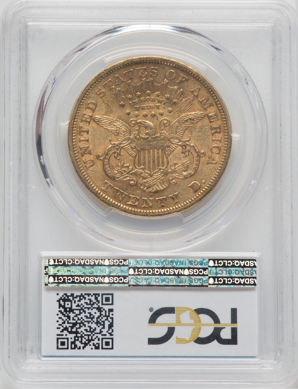 1869-S $20 Liberty Double Eagle PCGS AU50