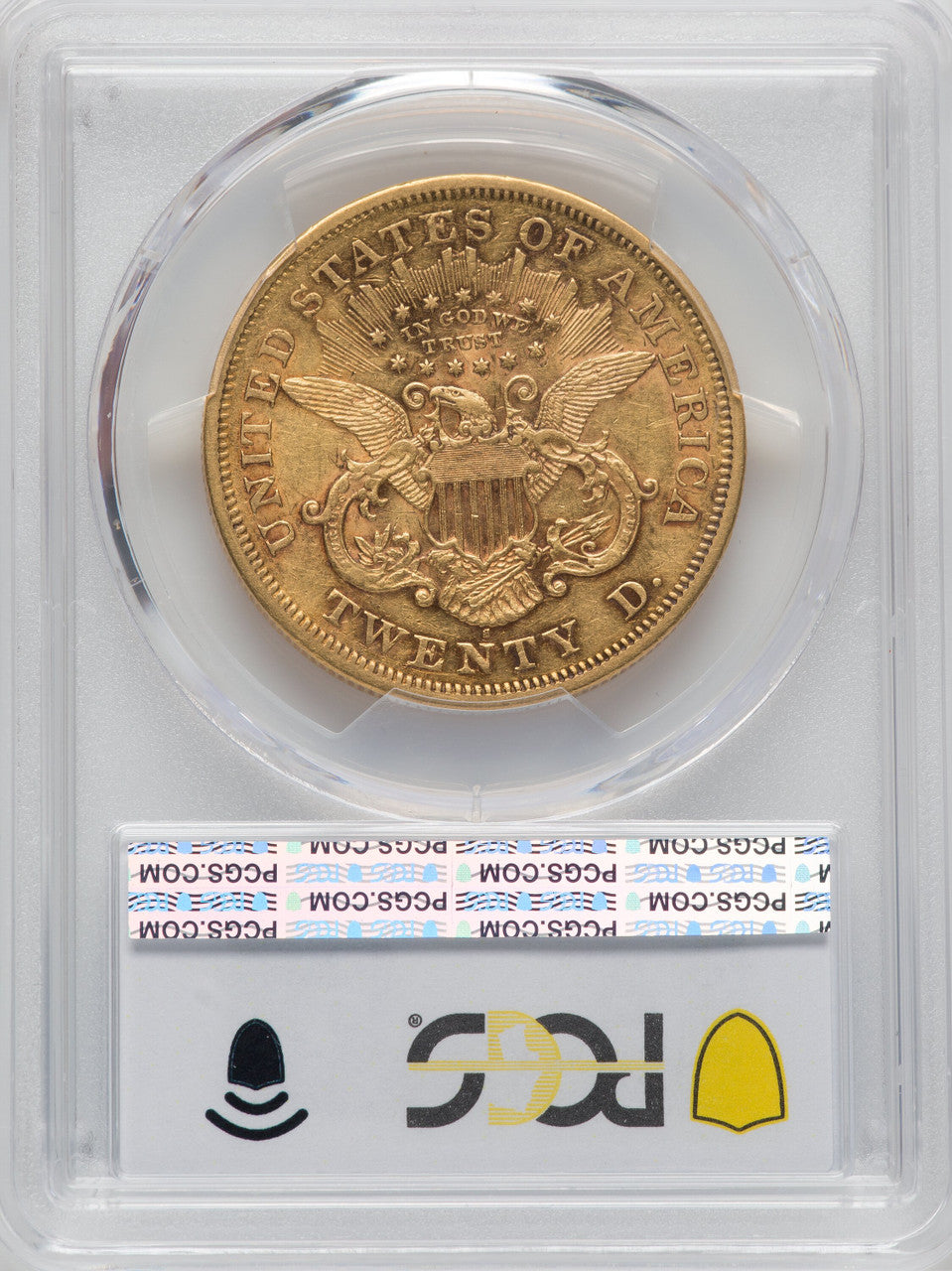1871-S $20 Liberty Double Eagle PCGS AU50
