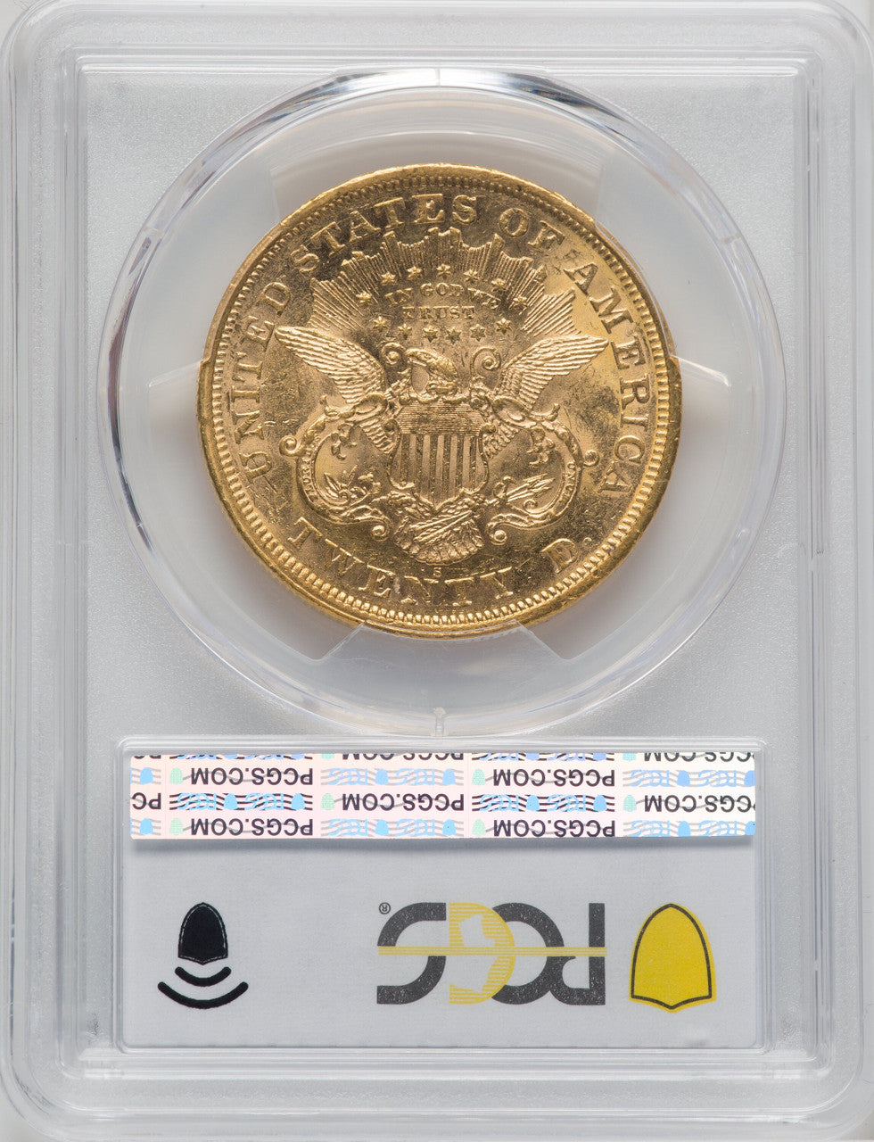 1873-S $20 Closed 3 Liberty Double Eagle PCGS MS61 (762309001)
