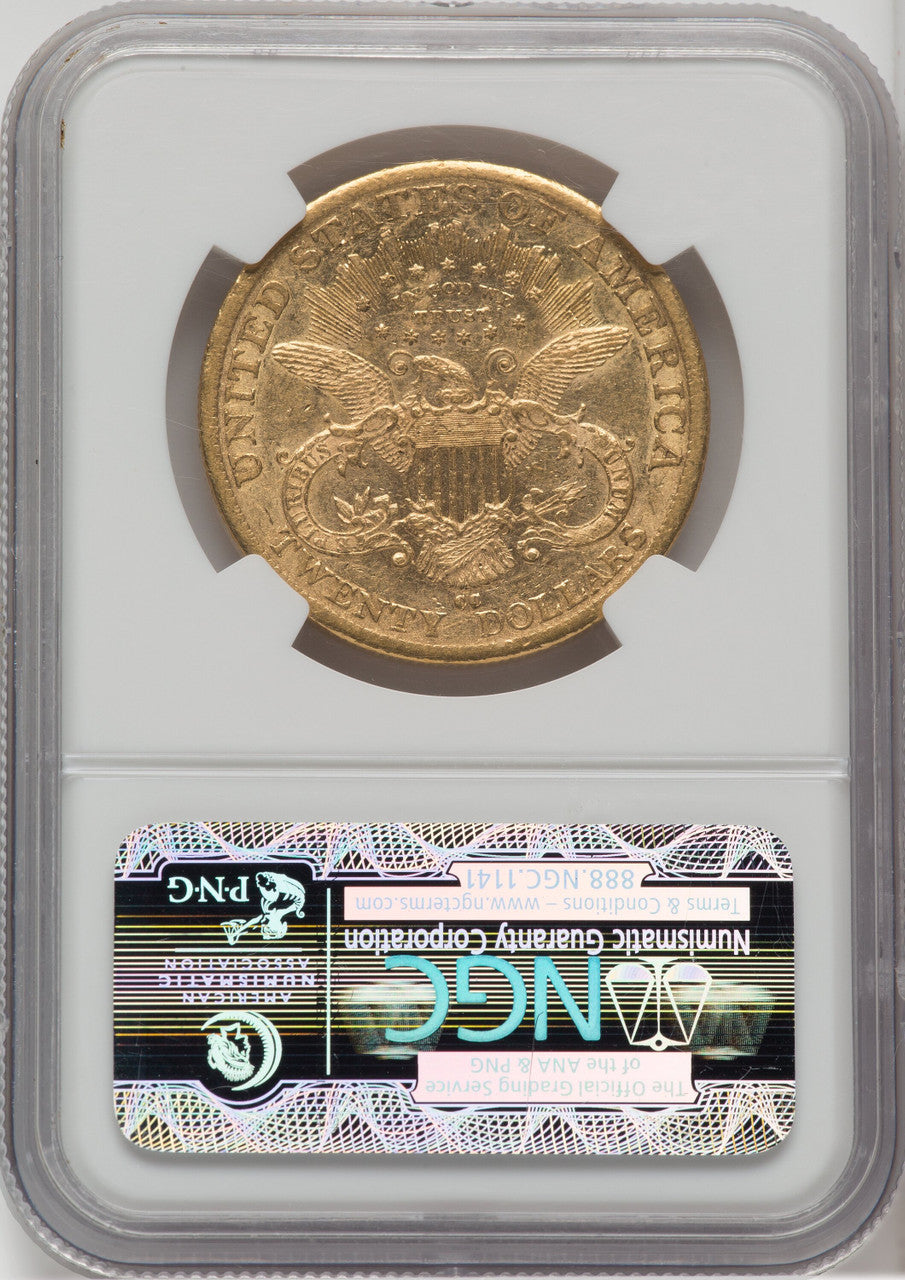 1882-CC $20 Liberty Double Eagle NGC AU53