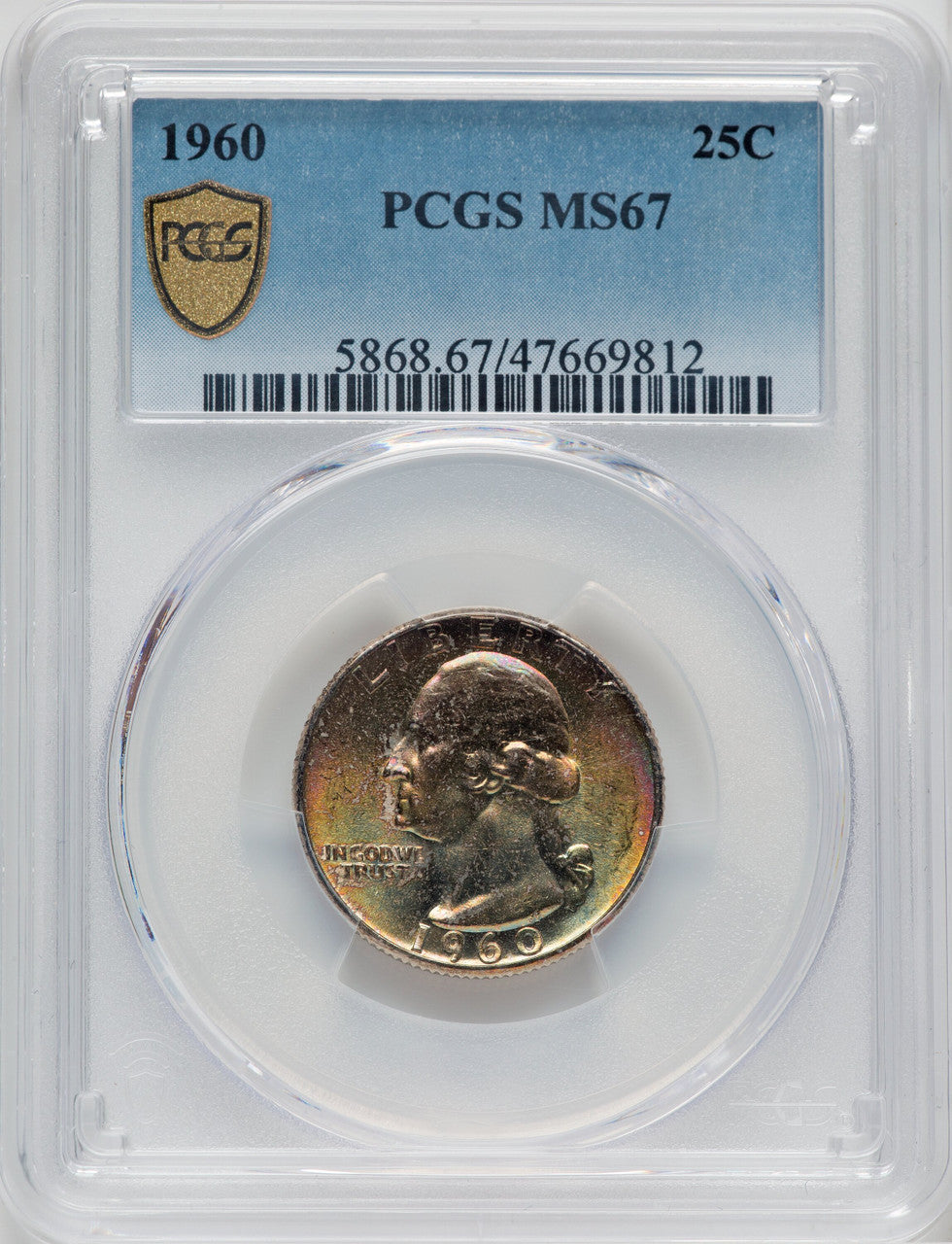 1960 25C Washington Quarter PCGS MS67