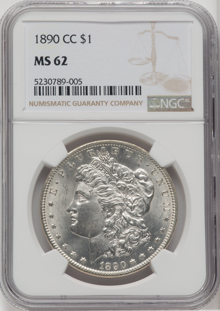 1890-CC $1 Morgan Dollar NGC MS62