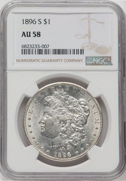 1896-S $1 Morgan Dollar NGC AU58