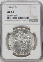 1896-S $1 Morgan Dollar NGC AU58