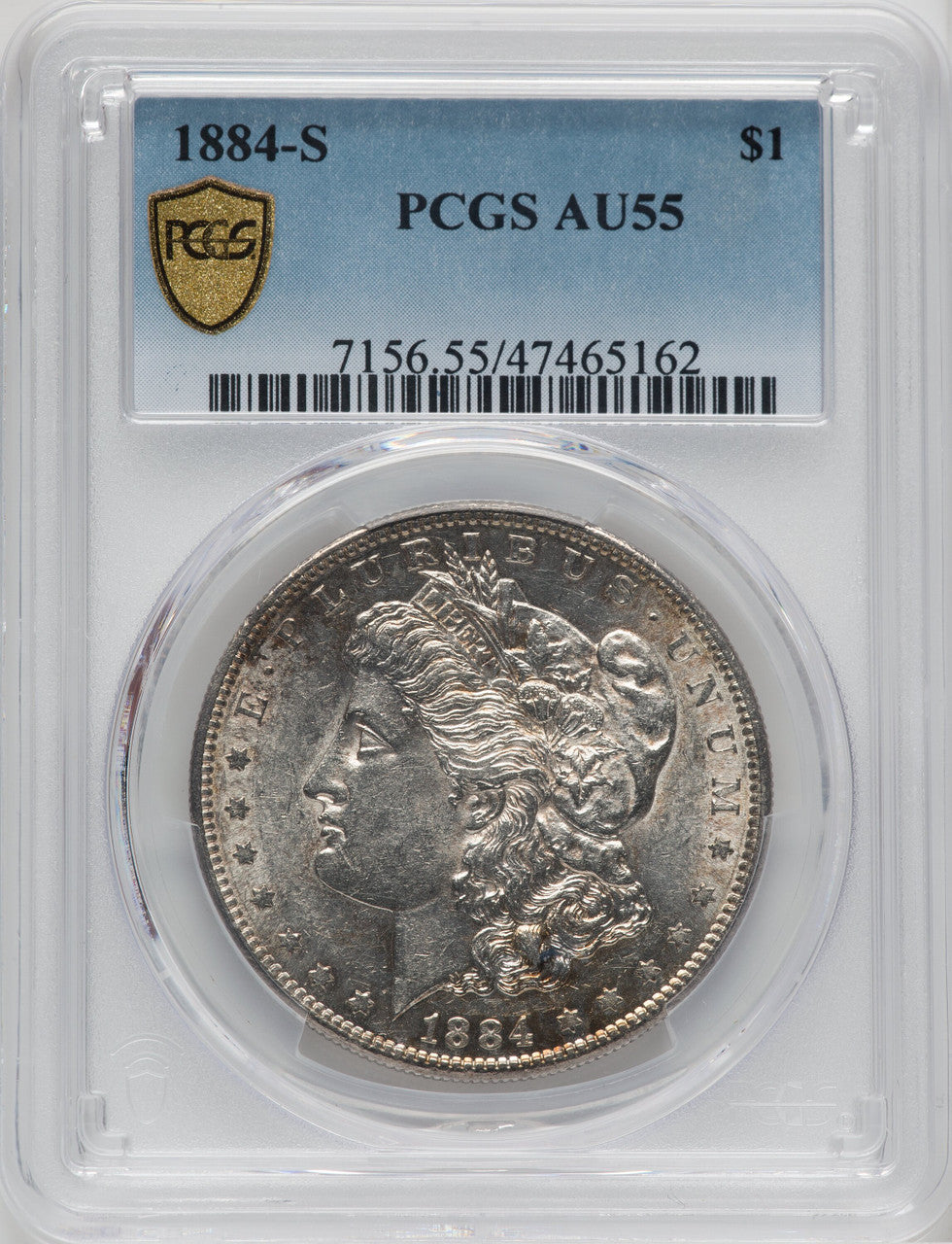 1884-S $1 Morgan Dollar PCGS AU55