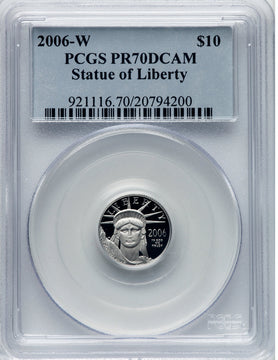 2006-W $10 Platinum Tenth-Ounce PCGS PR70