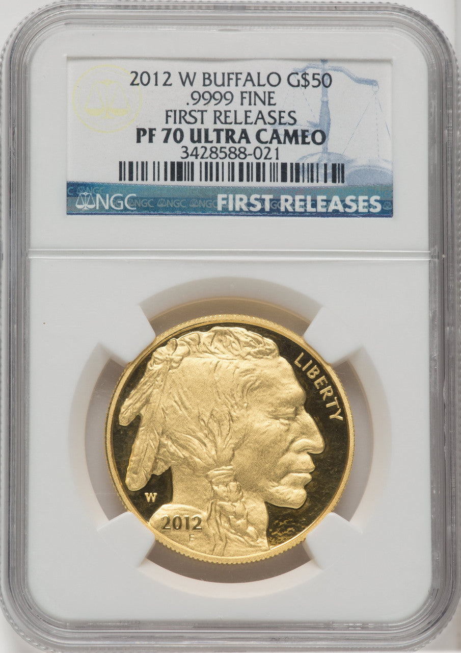 2012-W $50 One-Ounce Gold Buffalo First Strike NGC PF70