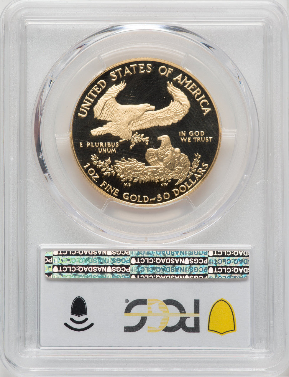 1989-W $50 One-Ounce Gold Eagle PCGS PR70