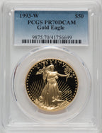 1993-W $50 One-Ounce Gold Eagle PCGS PR70