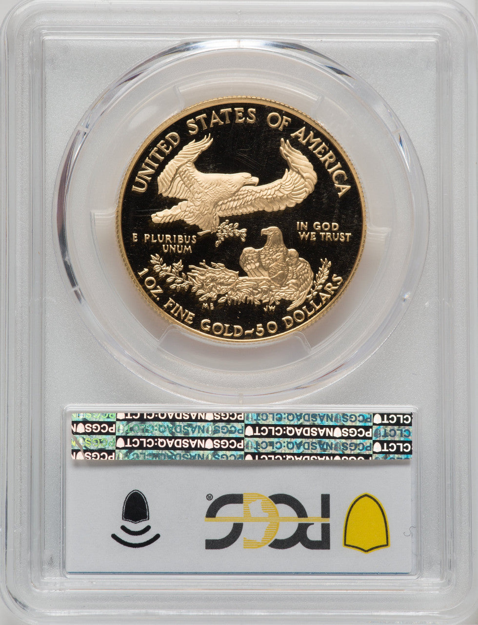 1994-W $50 One-Ounce Gold Eagle Blue Gradient PCGS PR70 (763736006)