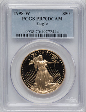 1998-W $50 One-Ounce Gold Eagle PCGS PR70